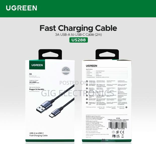 Ugreen USB a to USB C Cable Braided 2m Fast Charger · Photo 3