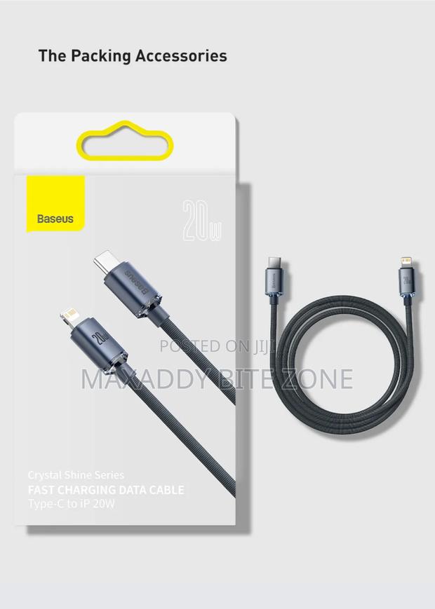 2 Meters Baseus Type C To Apple Lightening Charging Cable photo 5