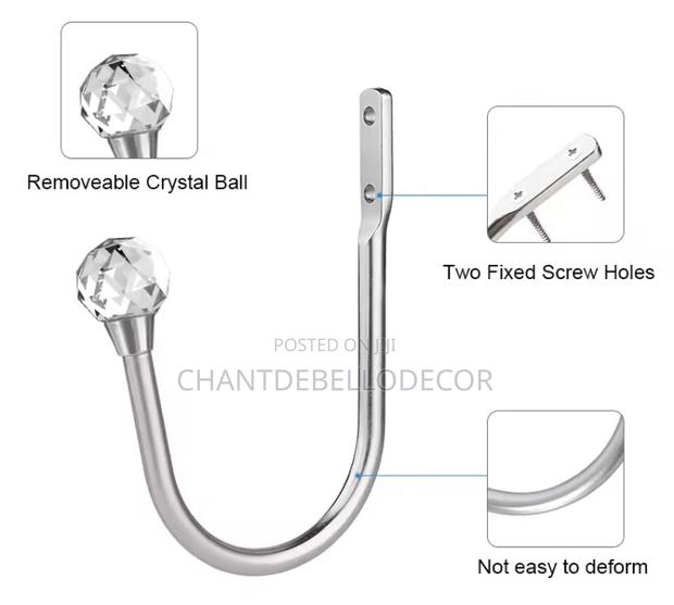 Newest Luxury Crystal Curtain Tieback Hooks 130ghc a Pair photo 5