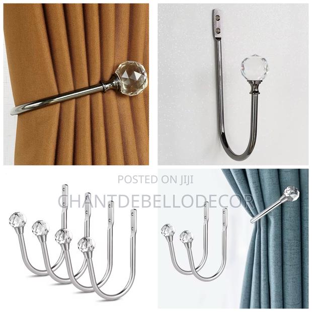 Newest Luxury Crystal Curtain Tieback Hooks 130ghc a Pair