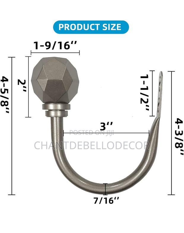 Vintage Design Solid Metal Curtain Tie Backs Hooks 150ghc photo 5