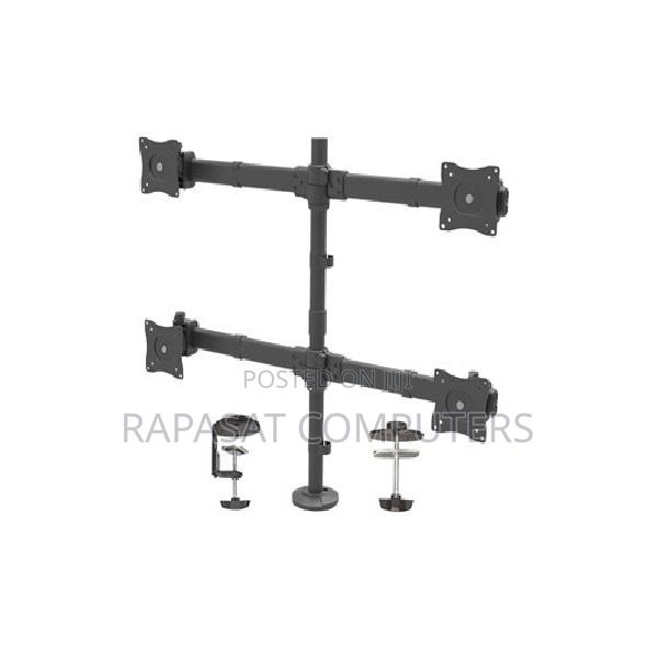 Quad Ultra Wide LCD Led 27-38 Monitor Desk Mount, Heavy Duty · Photo 2