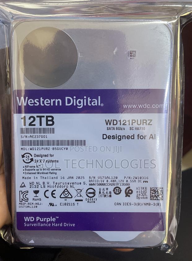 12 Tb Surveillance HDD for CCTV Western Digital Purple · Photo 3