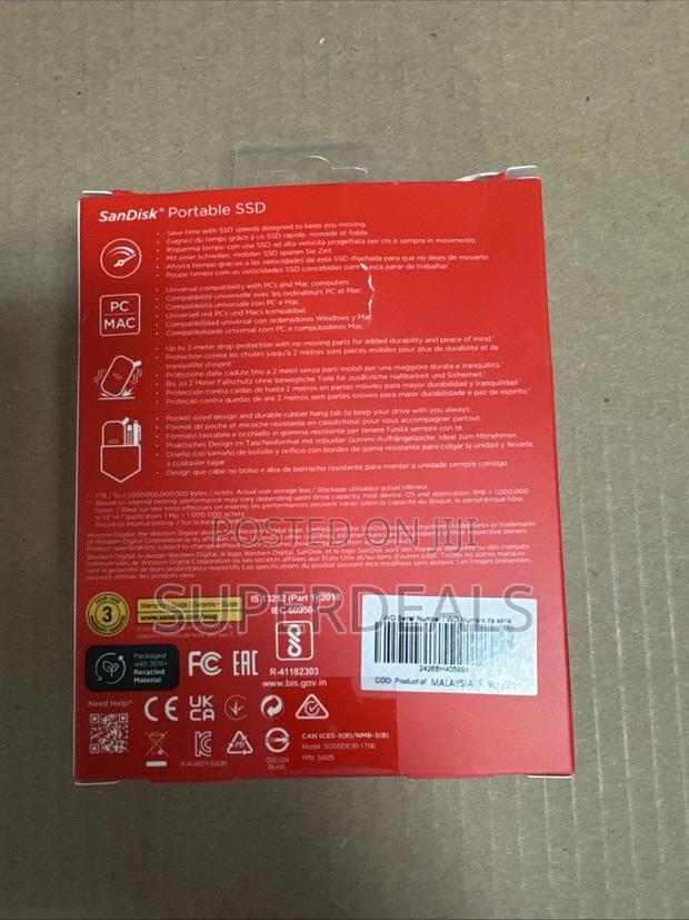 Sandisk Sdssde30-1t00-g26 1tb External Portable Ssd - Black photo 2