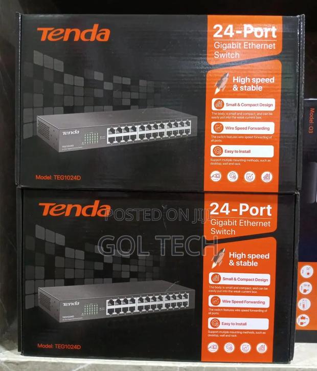 Tenda 24port Gigabit Ethernet Switch Teg1024d Rack Mount · Photo 3