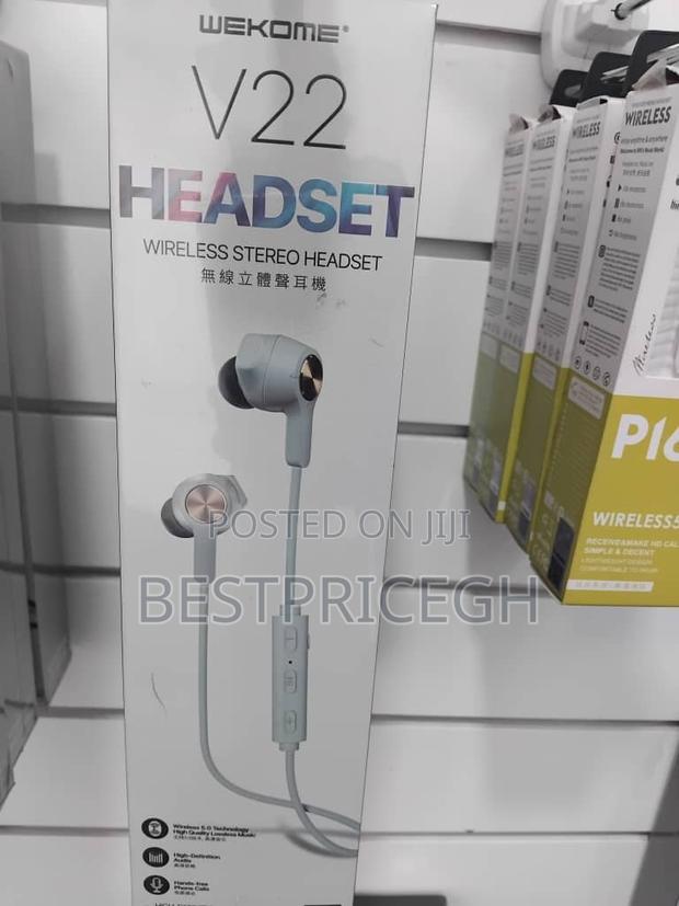 Wk V22 Bluetooth 5.0 Magnetic Bluetooth Earphone · Photo 3