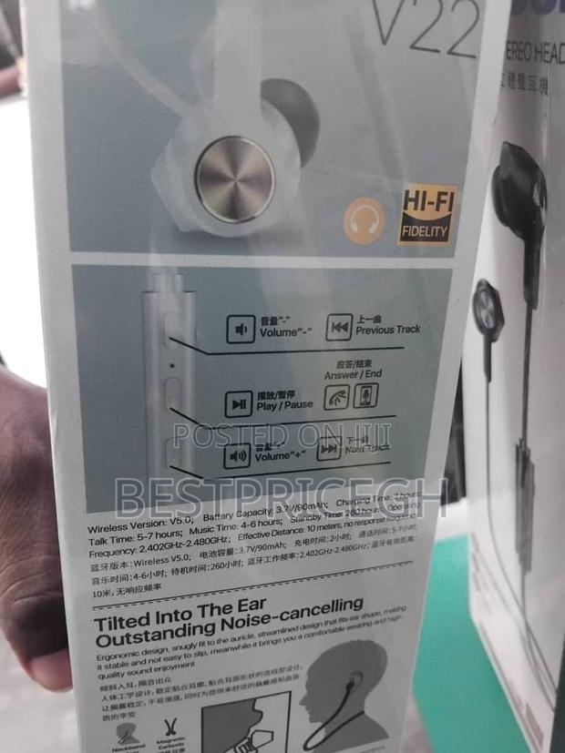 Wk V22 Bluetooth 5.0 Magnetic Bluetooth Earphone · Photo 4