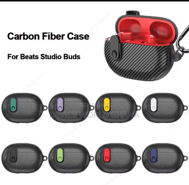 Carbon Fiber Protective Case for Beats Studio Buds and Buds+