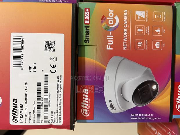 Dahua Ip 2mp Dome Camera Full-Color+Audio Hdw1239t1-a-Led · Photo 4