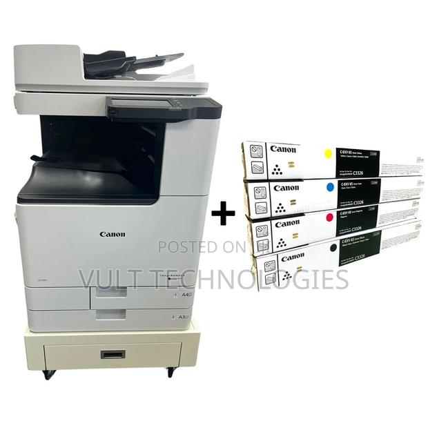 Canon Ir 3326i+ Adf, Exv-65 Toners and Pedestal · Photo 3