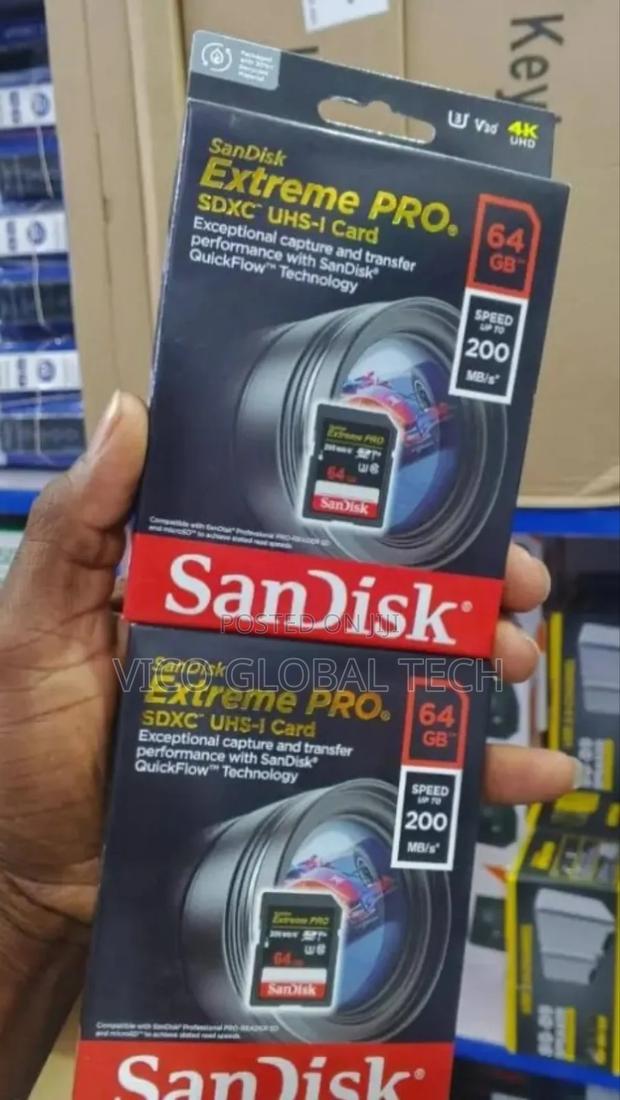 Sandisk Extreme Pro Sdxc Uhs-i Memory Card 64gb · Photo 1