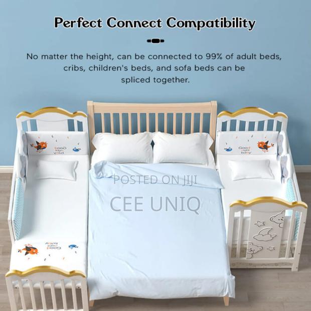 Wooden Cot or Crib With Net, Mattress and Cot Bumper Set photo 9