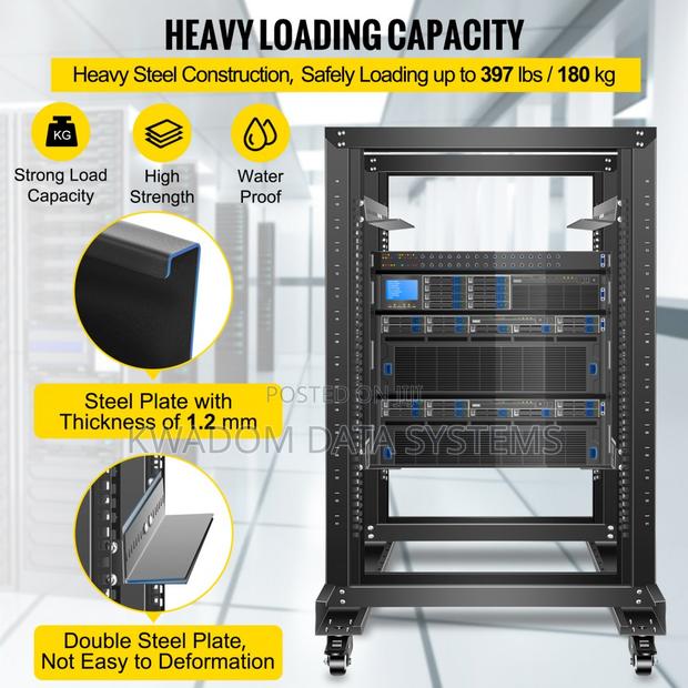 15u Open Frame Server Rack. 19" Width / 24" Depth · Photo 2