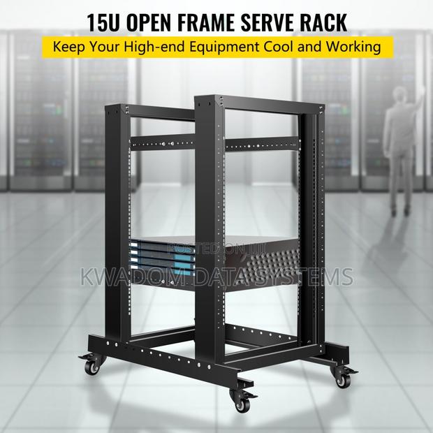 15u Open Frame Server Rack. 19" Width / 24" Depth · Photo 3