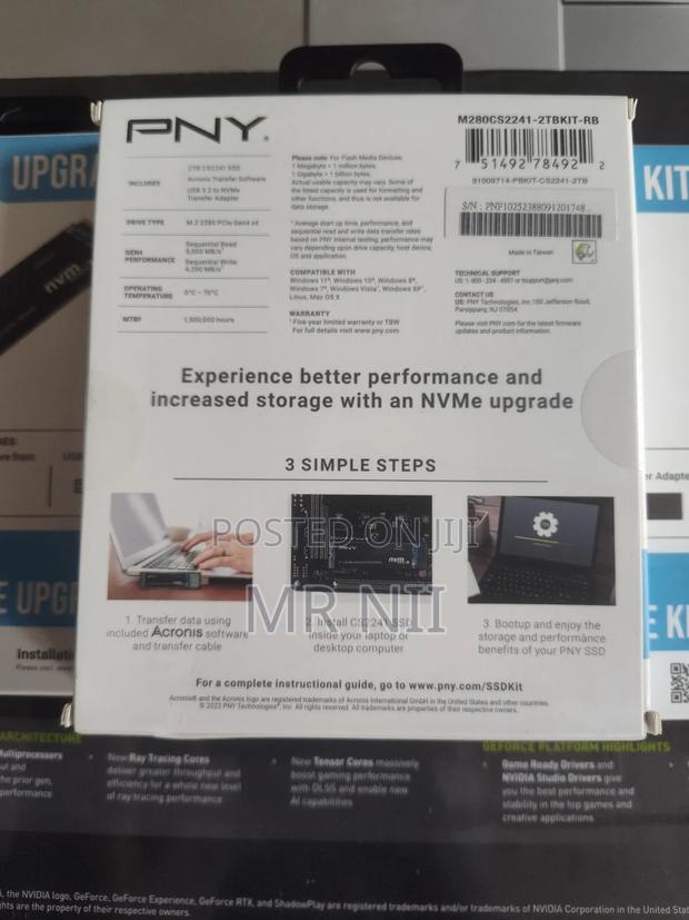 Pny 2tb M.2 Nvme SSD Pcie Gen 4 X4 photo 2