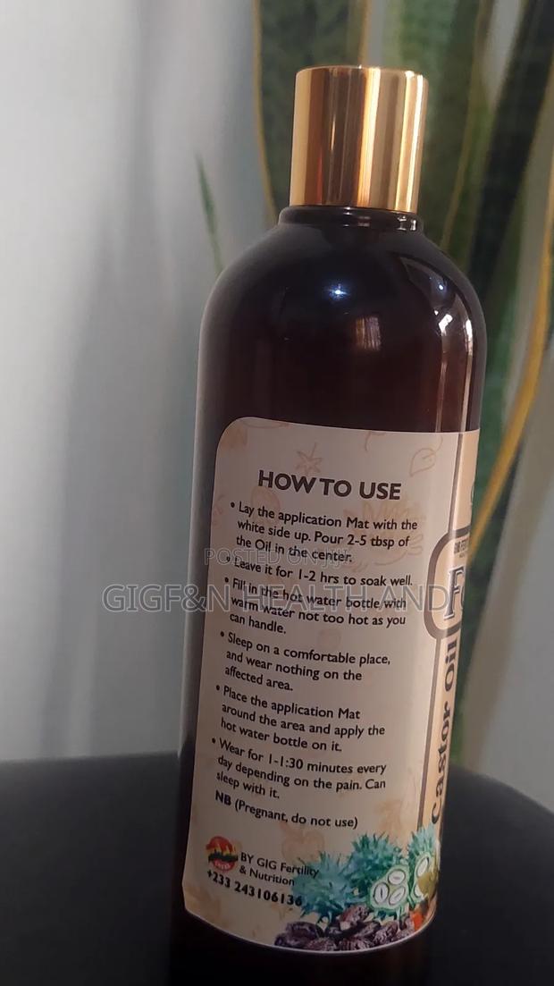 Organic Pure Cold-Pressed Castor Oil, 500ml photo 2