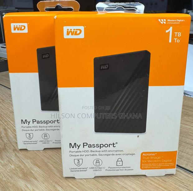Wd My Passport Portable External Hard Drive 1tb