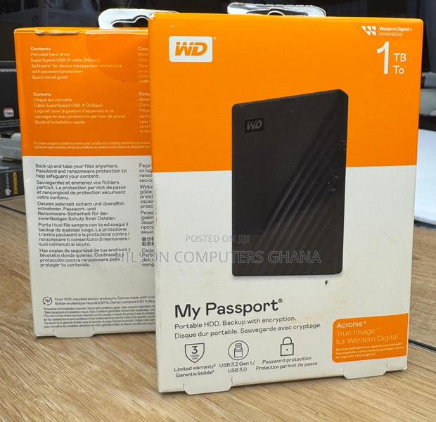 Wd My Passport Portable External Hard Drive 1tb photo 2