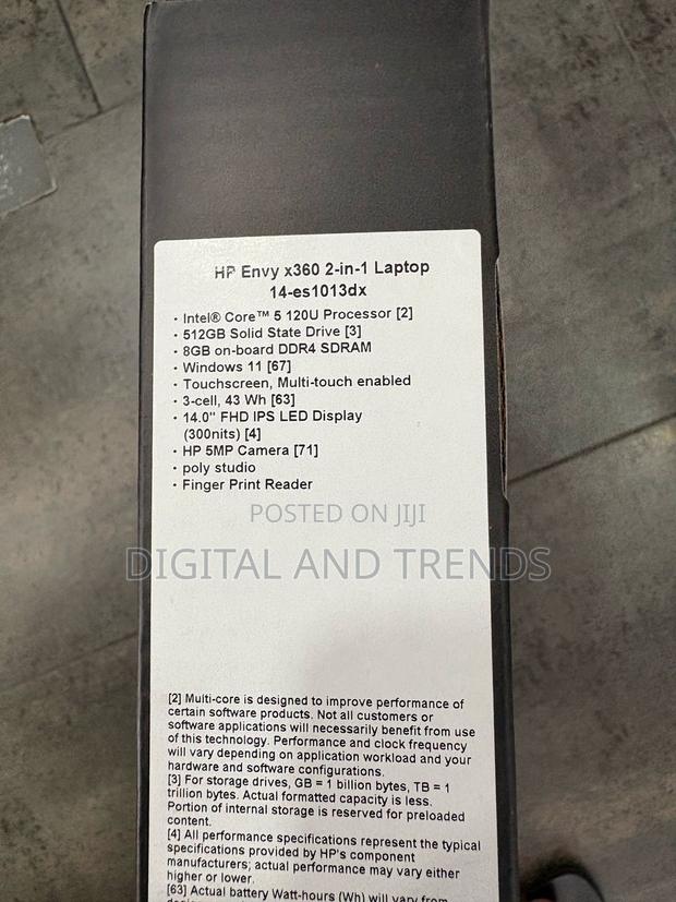 New Laptop HP Envy 14 8GB Intel Core I5 SSD 512GB photo 3