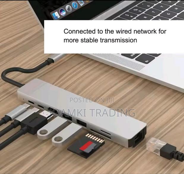 8 In 1 Usb C Hub 3.0 Splitter 4 Laptop, Pd Sd Tf Rj45 Hdmi photo 5