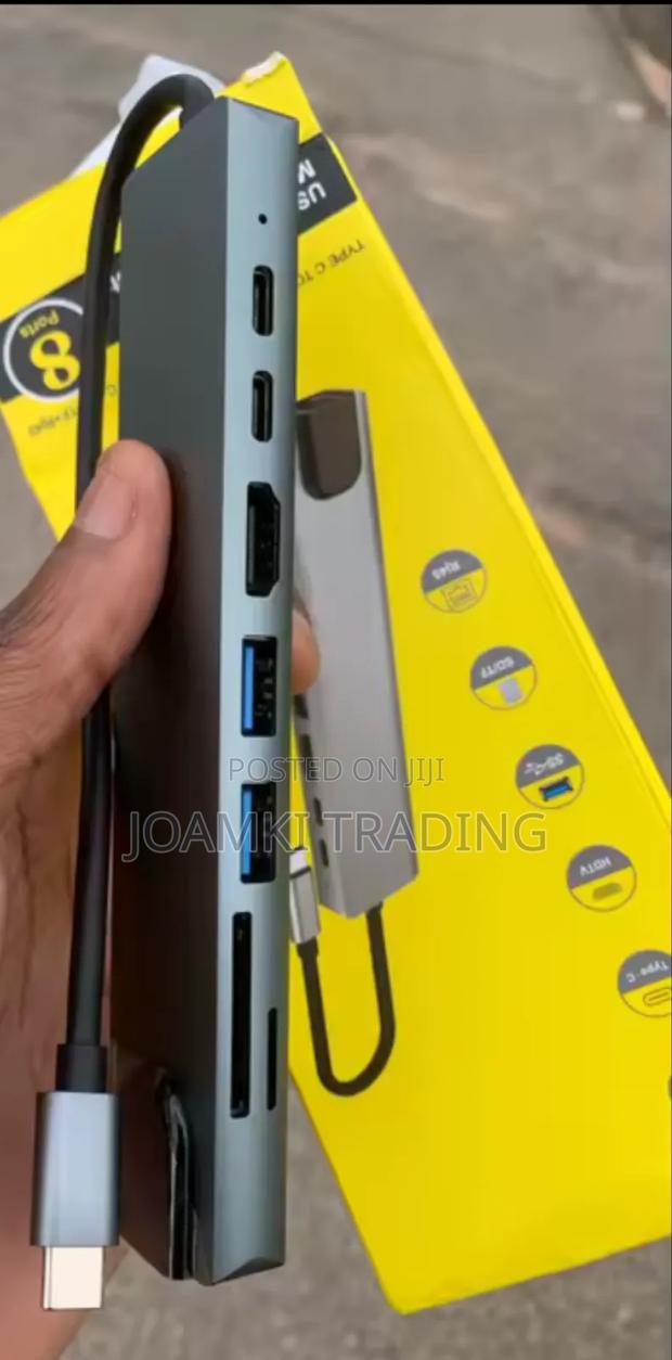 8 In 1 Usb C Hub 3.0 Splitter 4 Laptop, Pd Sd Tf Rj45 Hdmi photo 8