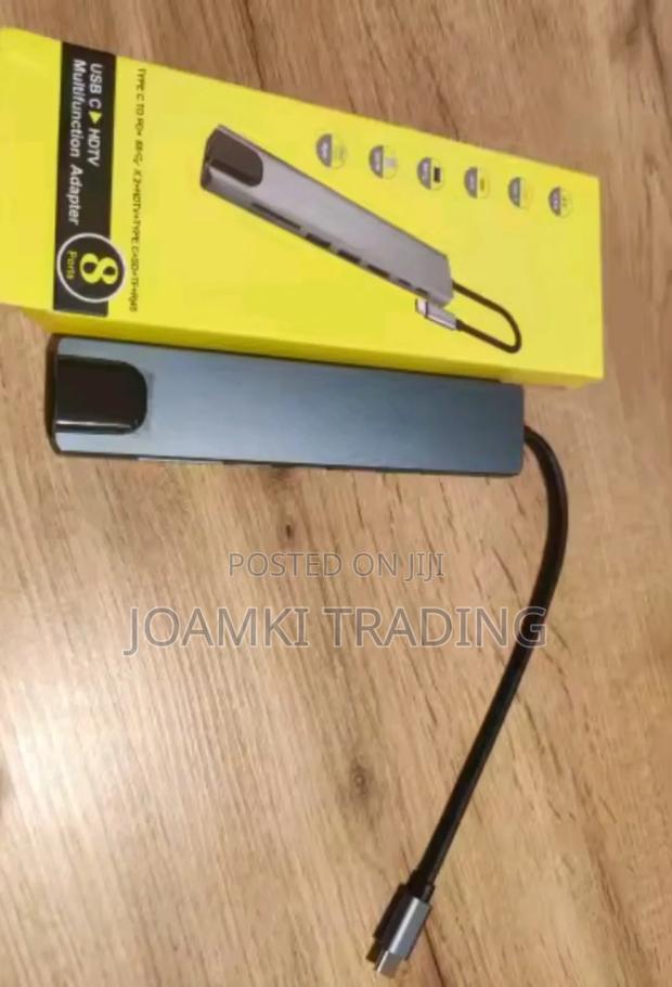 8 In 1 Usb C Hub 3.0 Splitter 4 Laptop, Pd Sd Tf Rj45 Hdmi photo 10