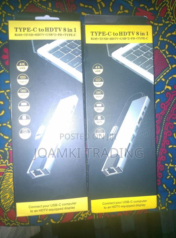 8 In 1 Usb C Hub 3.0 Splitter 4 Laptop, Pd Sd Tf Rj45 Hdmi photo 11