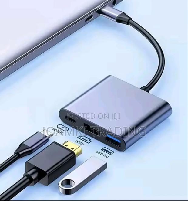 3 in 1 Type C Hub to Hdmi, Pd, Usb 3.0 for Phone, Laptop photo 6
