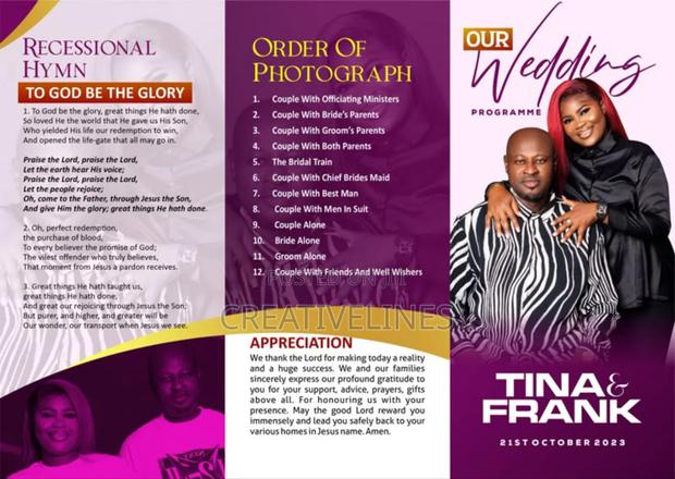 Trifolded Wedding Program · Photo 3