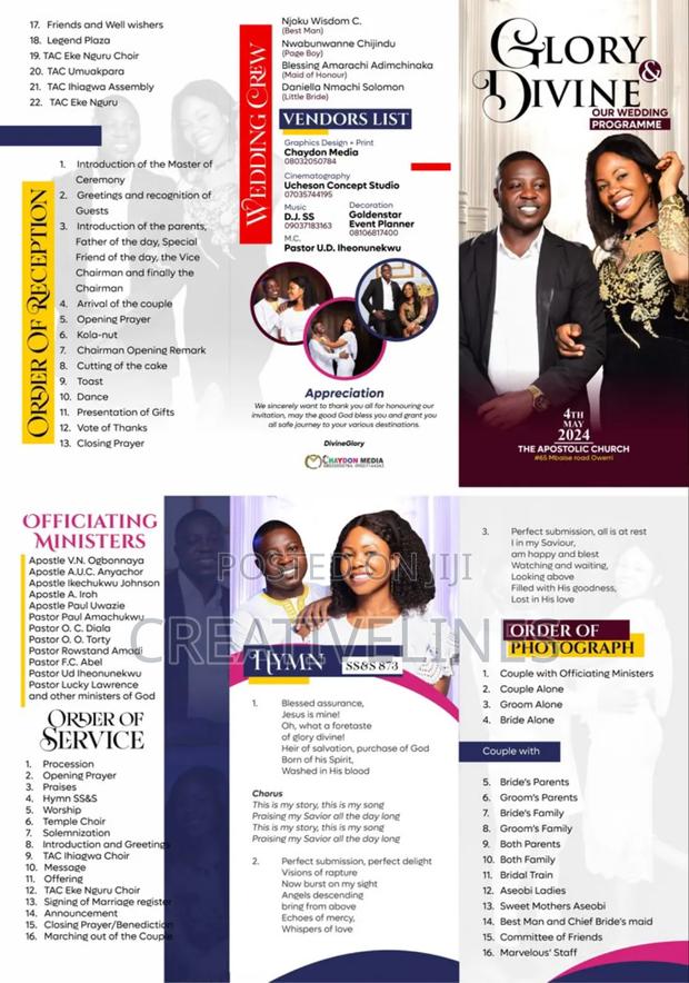 Trifolded Wedding Program · Photo 4