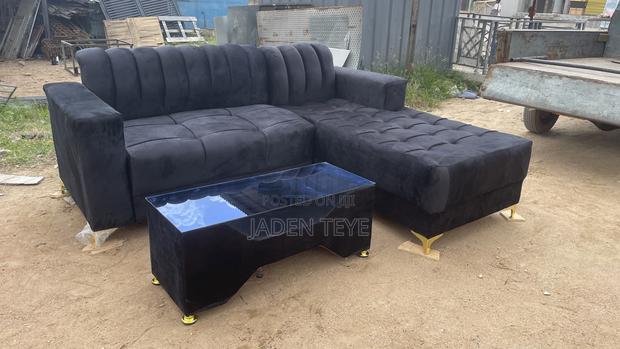 Black L Sharp Sofa (Free Delivery)And Also Payment on Delive photo 2
