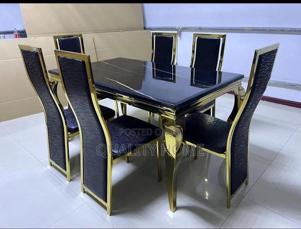 6 Sets Dinning Table (Gold) · Photo 3