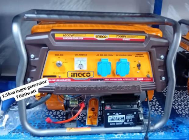 Very Strong Ingco Generator 7000watt 7.5kva Petrol 7.5kva · Photo 2