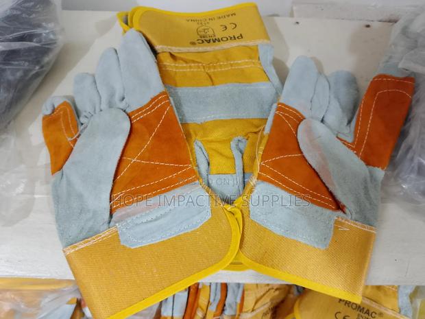 Combination Leather Gloves - Double Palm.