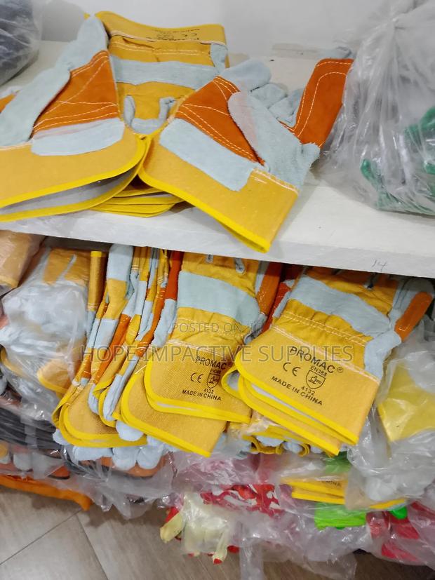 Combination Leather Gloves - Double Palm.