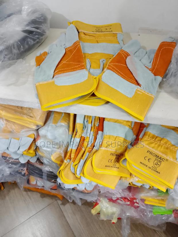 Combination Leather Gloves - Double Palm.