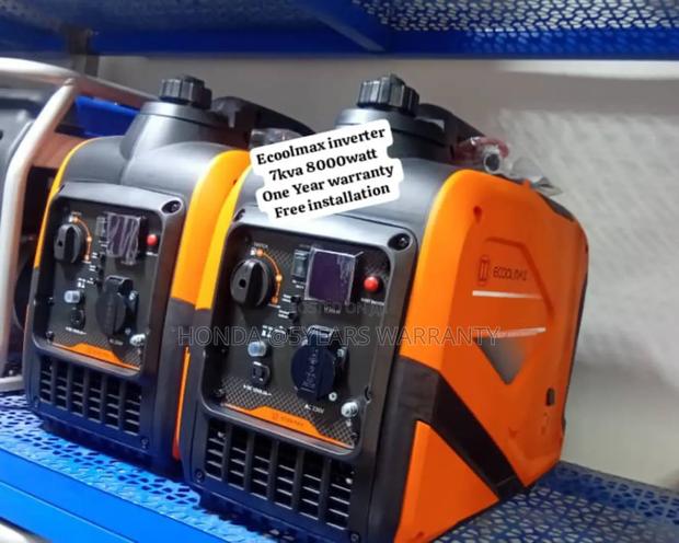No Noise Ecoolmax Inverter Generator 7kva 8000watt Petrol · Photo 2