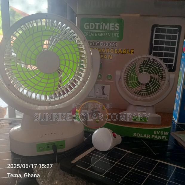 Solar Rechargeable Fan photo 3