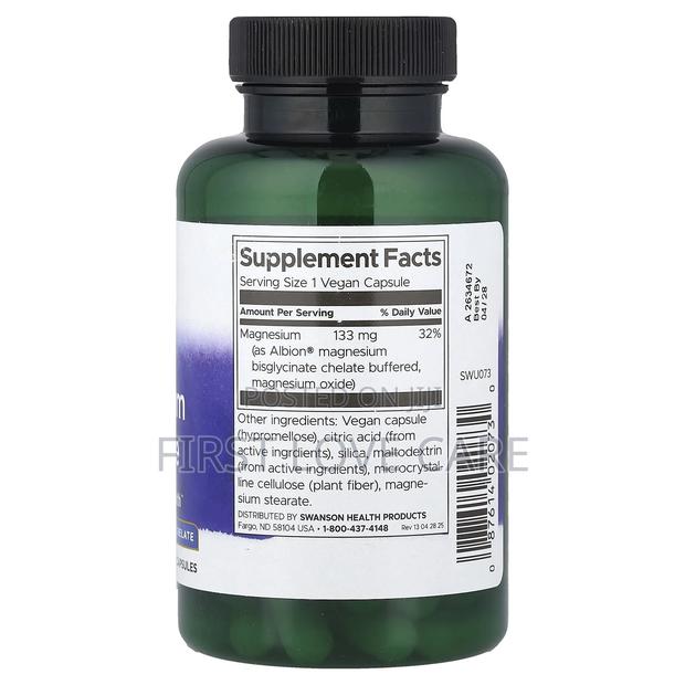 Swanson Albion Magnesium Glycinate 133mg 90caps · Photo 4