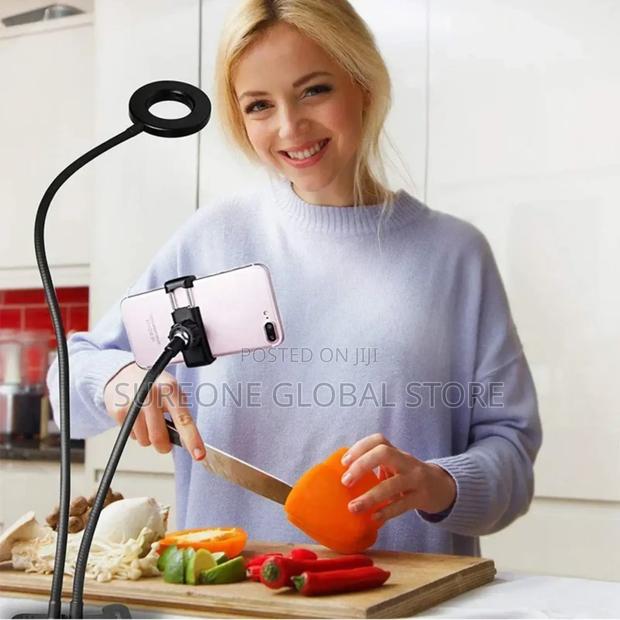 Universal Flexible Mobile Phone Holder With Selfie Ring Ligh