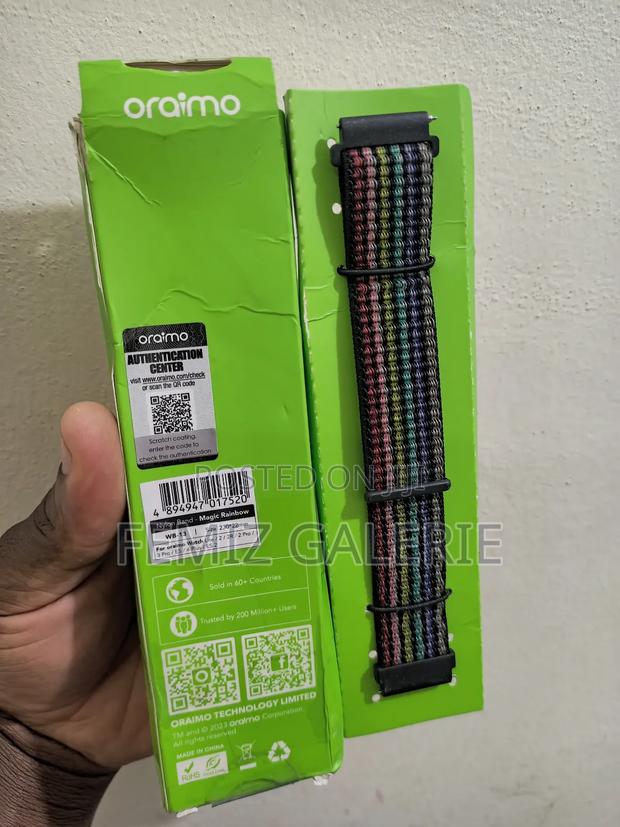 Oraimo Nylon Watch Strap - Magic Rainbow Colour · Photo 4