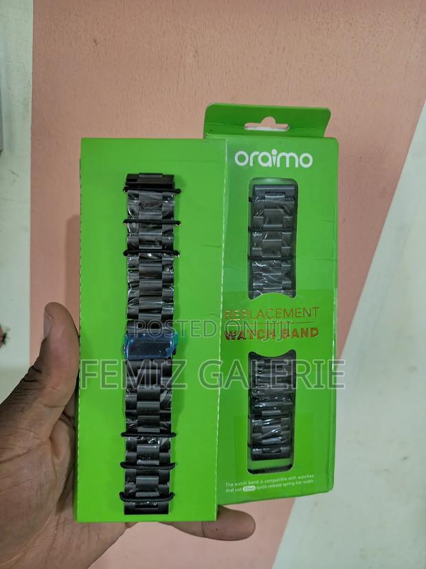 Oraimo Stainless Steel Watch Strap - Black Colour photo 2