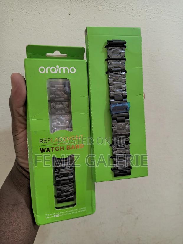 Oraimo Stainless Steel Watch Strap - Black Colour · Photo 4