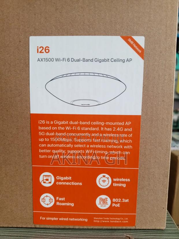 Tenda I26 Ax1500 Wi-Fi 6 Dual-Band Gigabit Ceiling Ap · Photo 4