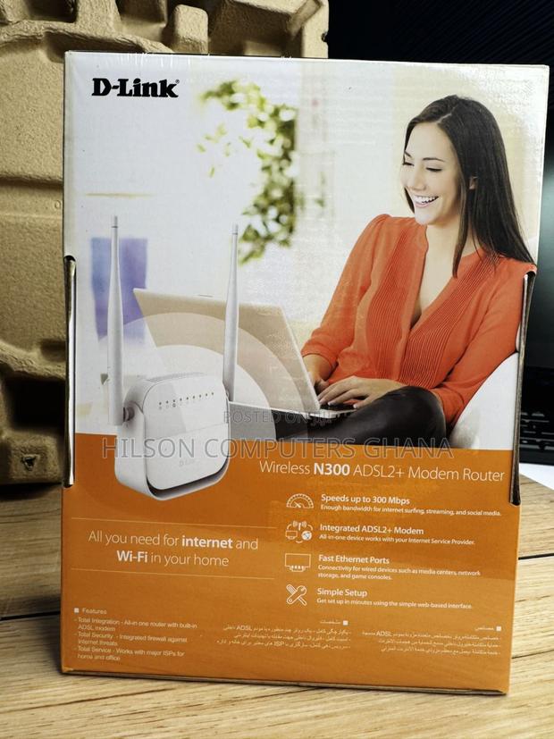 D-Link Wireless N 300 Adsl2+ Modem Router - DSL-2750u photo 4