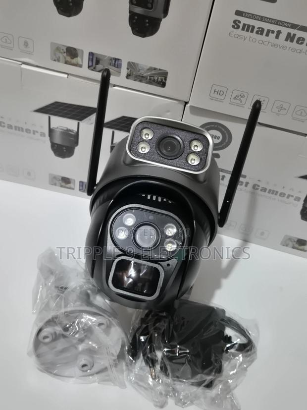 Solar Powered Dual Lens High Quality Wireless CCTV Camera