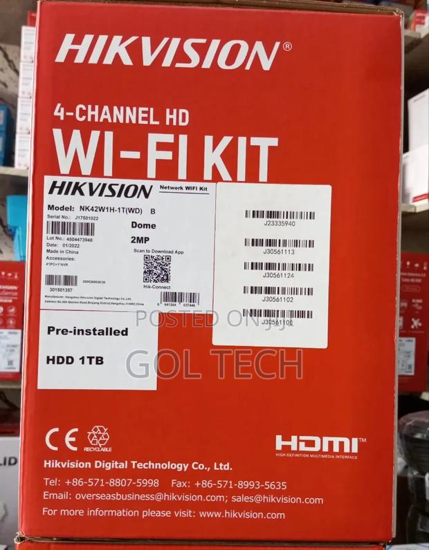 Hikvision Wi-Fi Kit 4-Channel Hd With 1tb HDD Dome Automatic · Photo 4
