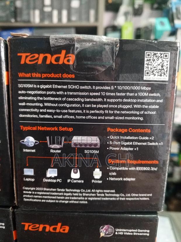 Tenda 5 Port Gigabit Ethernet Switch Sg105m · Photo 4