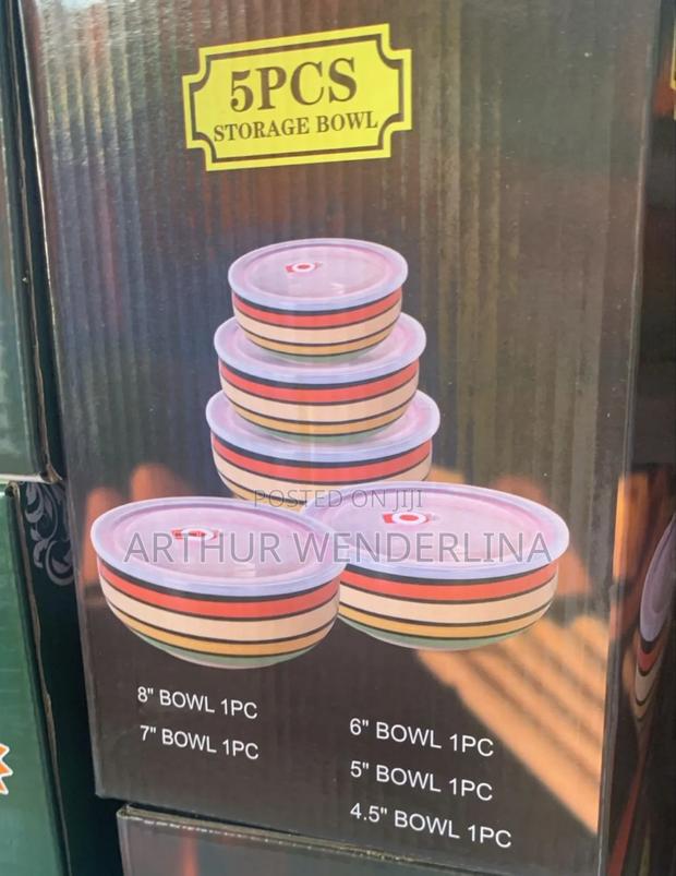 5 and 3 Pieces Ceramic Bowl With Cover · Photo 4