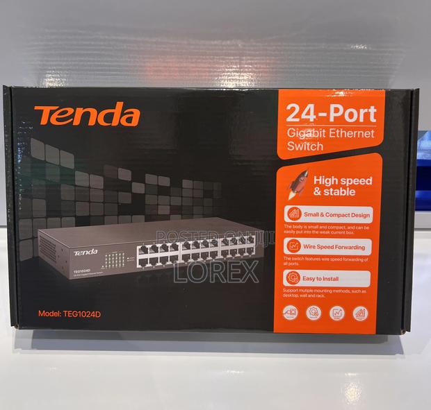Tenda 24 Port Gigabit Switch Unmanaged Rackmount Teg1024d · Photo 3